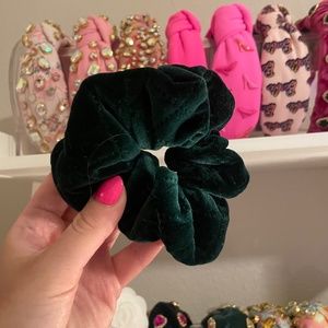 Stoney Clover Lane Emerald Velvet Scrunchie